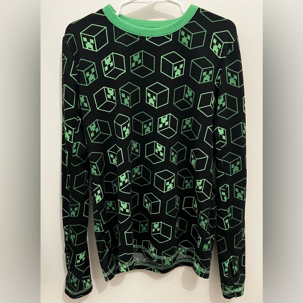 Boys Super Soft Minecraft 2-Piece Pajamas or Base Layer, Size M